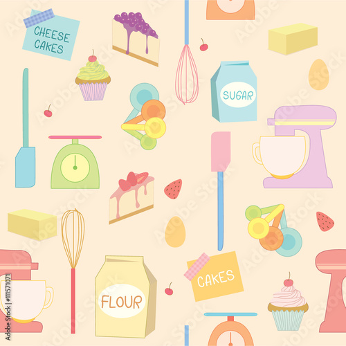 Baking Equipment  seamless pattern
