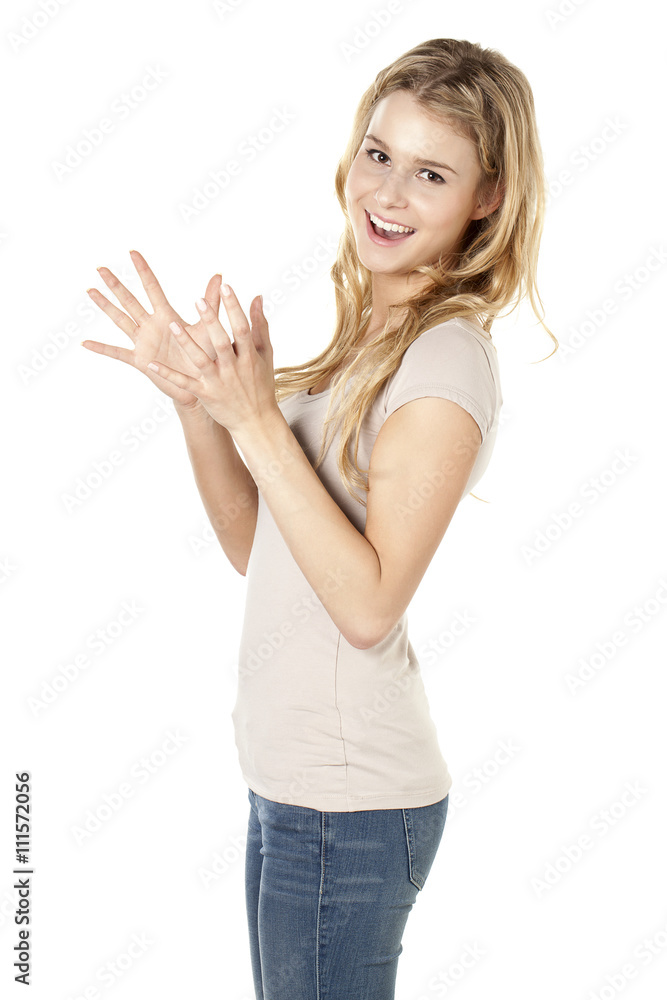 portrait of young girl having fun portrait of young girl having fun