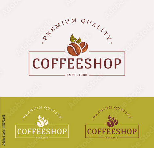 Vector coffee shop logos.