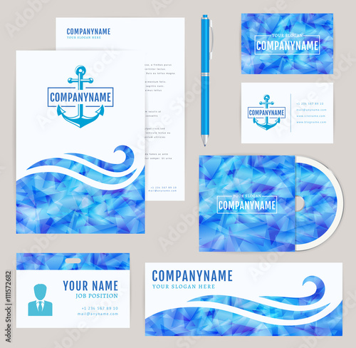 Corporate identity set. Sea collection.