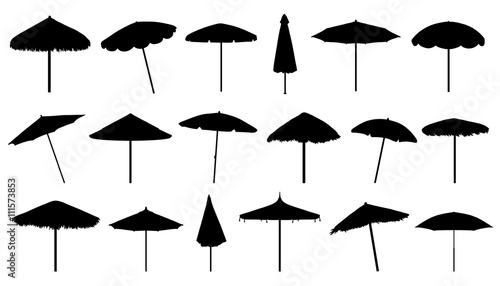 parasol silhouettes photo