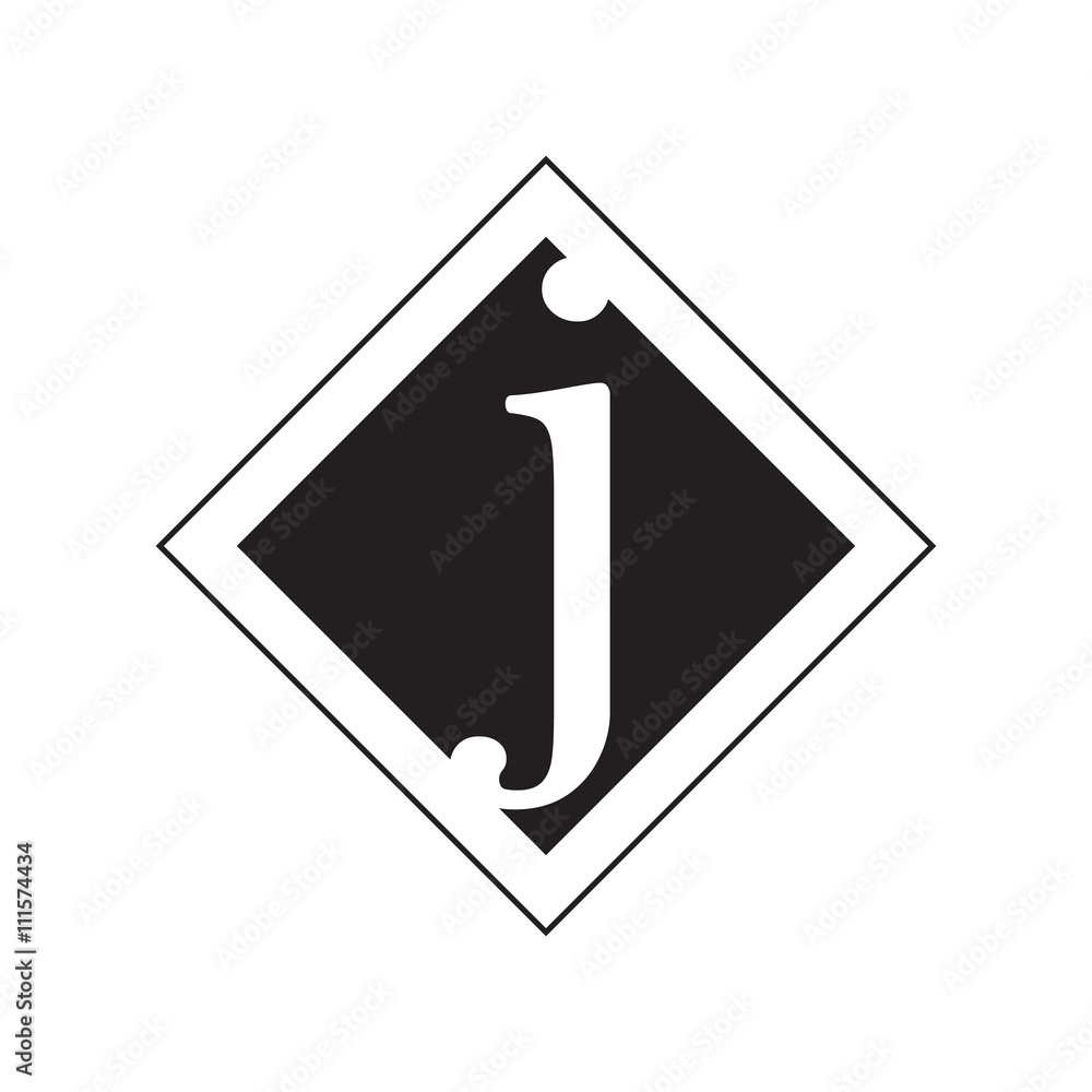 J Logo.. Vector Graphic Business Branding Letter Element Illustration. Cube Negative Space Design. White Background J Logo.. Vector Graphic Business Branding Letter Element Illustration. Cube Negative Space Design. White Background