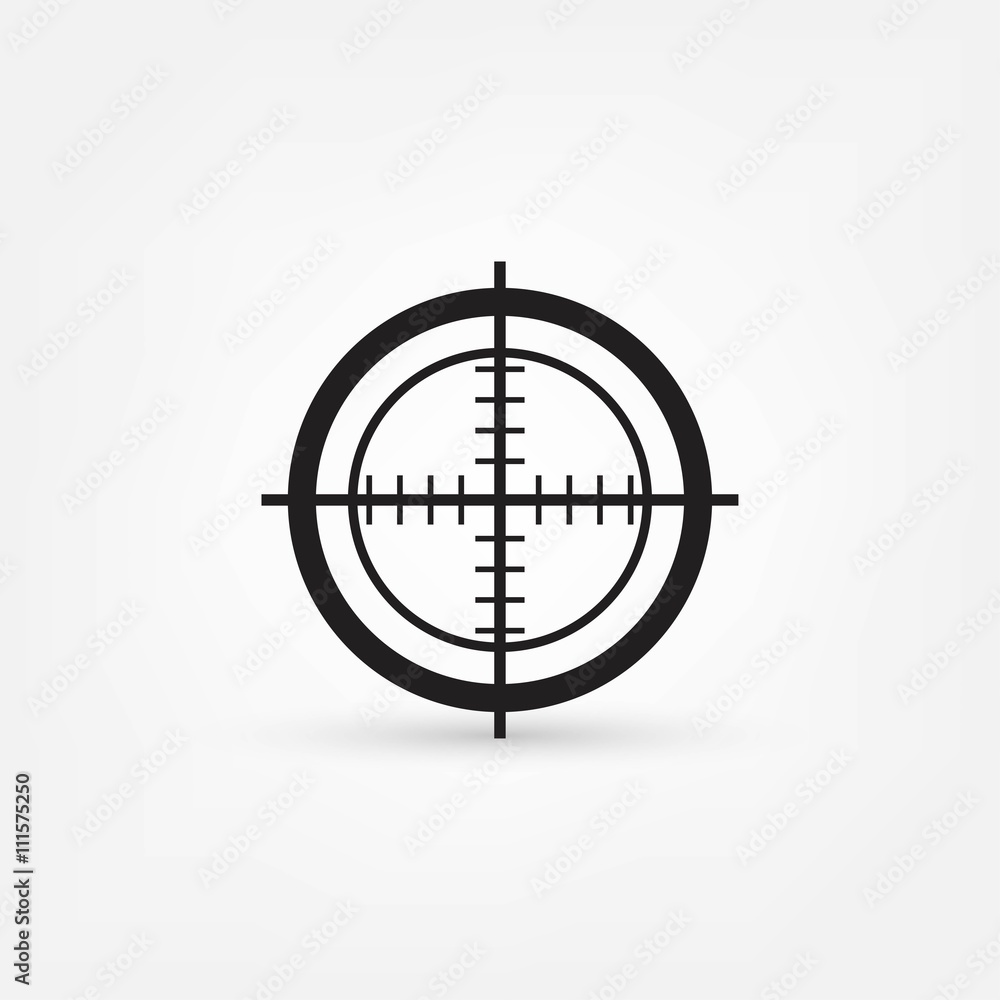 Vector target icon, isolated Vector target icon, isolated