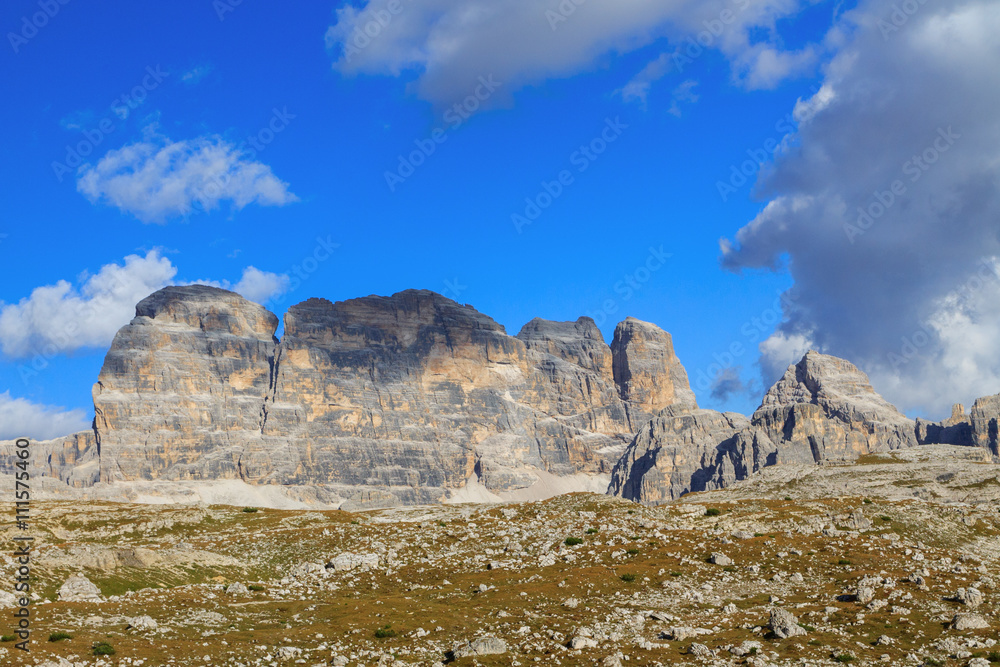 Fototapeta premium Typical mountain landscape in the Dolomites