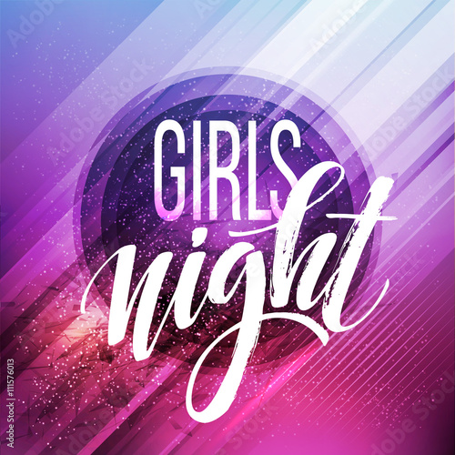 Night Party Typography design. Vector illustration