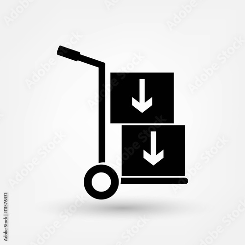 handcart vector icon