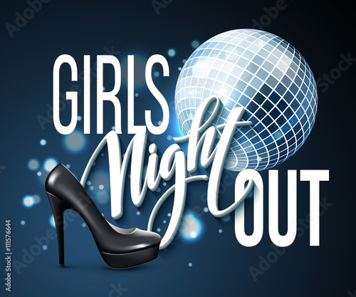 Girl Night Out Party Design. Vector illustration