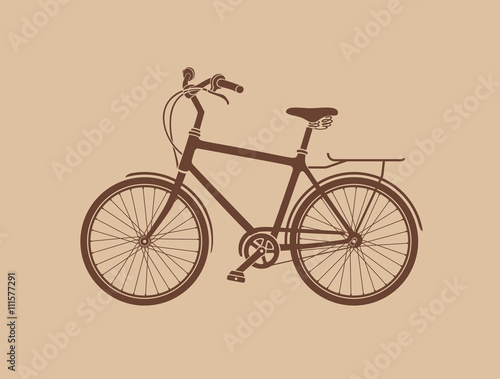 Bicycle Silhouette. The vector illustration of the Bicycle Silhouette. Graphic Design Element. It is Not Single Compound Path. Silhouette is Made of Elements. © solodkov
