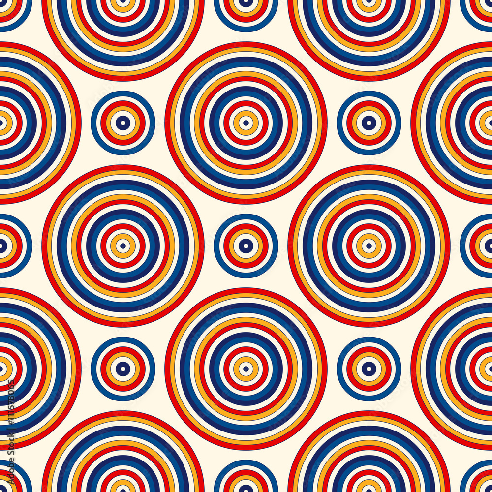 Seamless pattern with symmetric geometric ornament. Abstract background with colorful round vortexes. Seamless pattern with symmetric geometric ornament. Abstract background with colorful round vortexes.