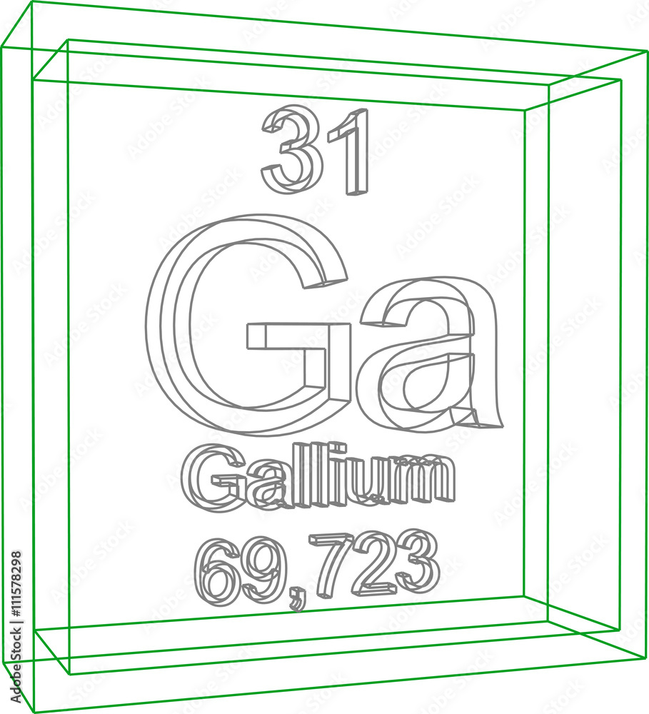 Periodic Table of Elements - Gallium Stock Vector | Adobe Stock