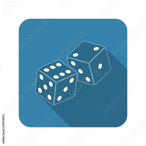 Simple vector dices icon