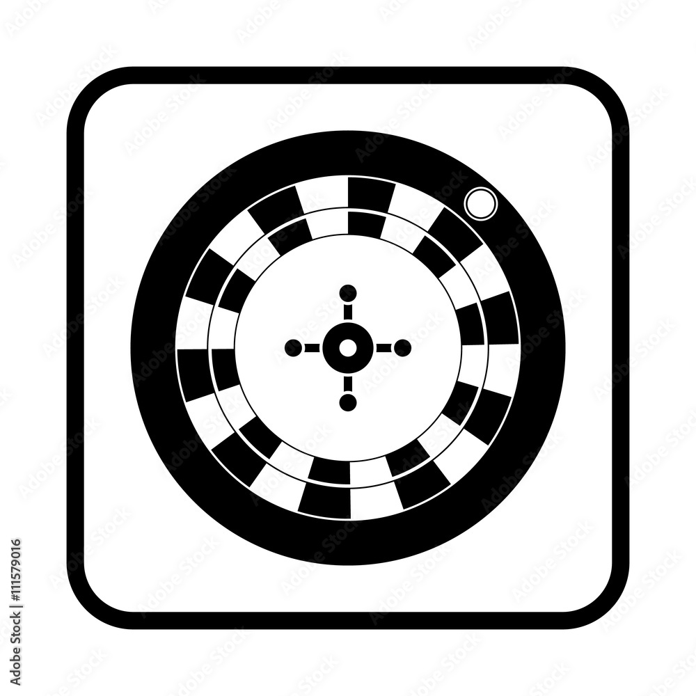 Vector casino roulette icon Vector casino roulette icon