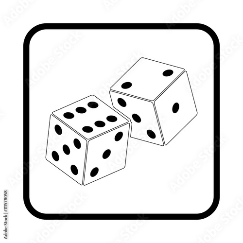 Simple vector dices icon