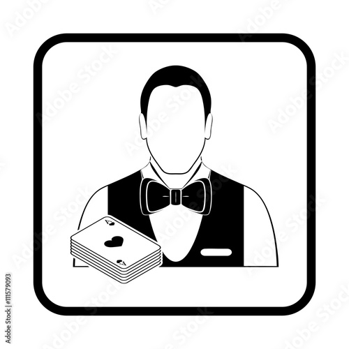 Casino Dealer vector icon
