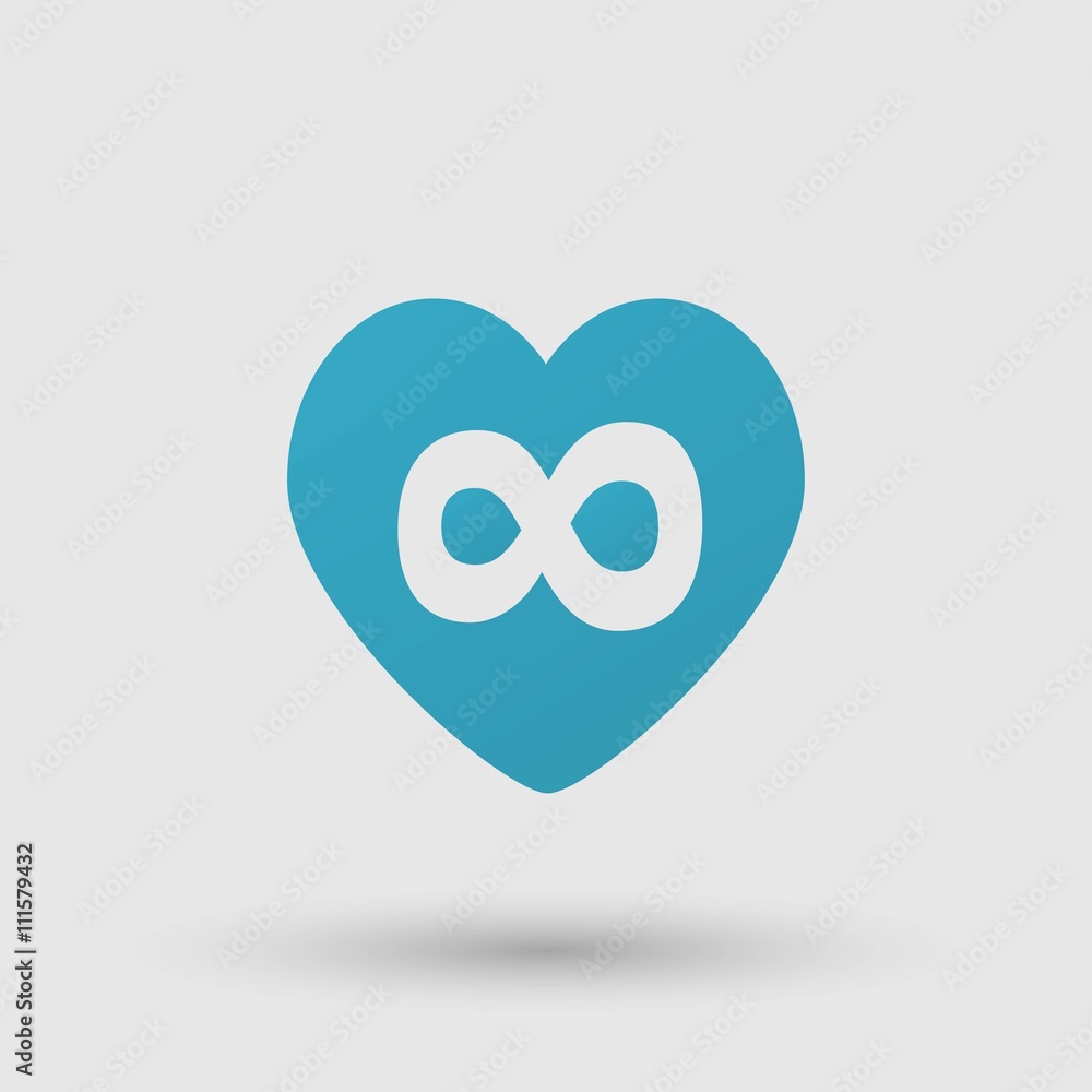 Fototapeta premium Heart symbol speech bubble icon