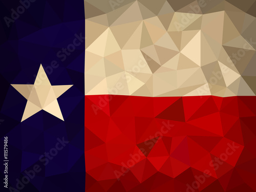 Triangulated flag of Texes in EPS 8 format photo