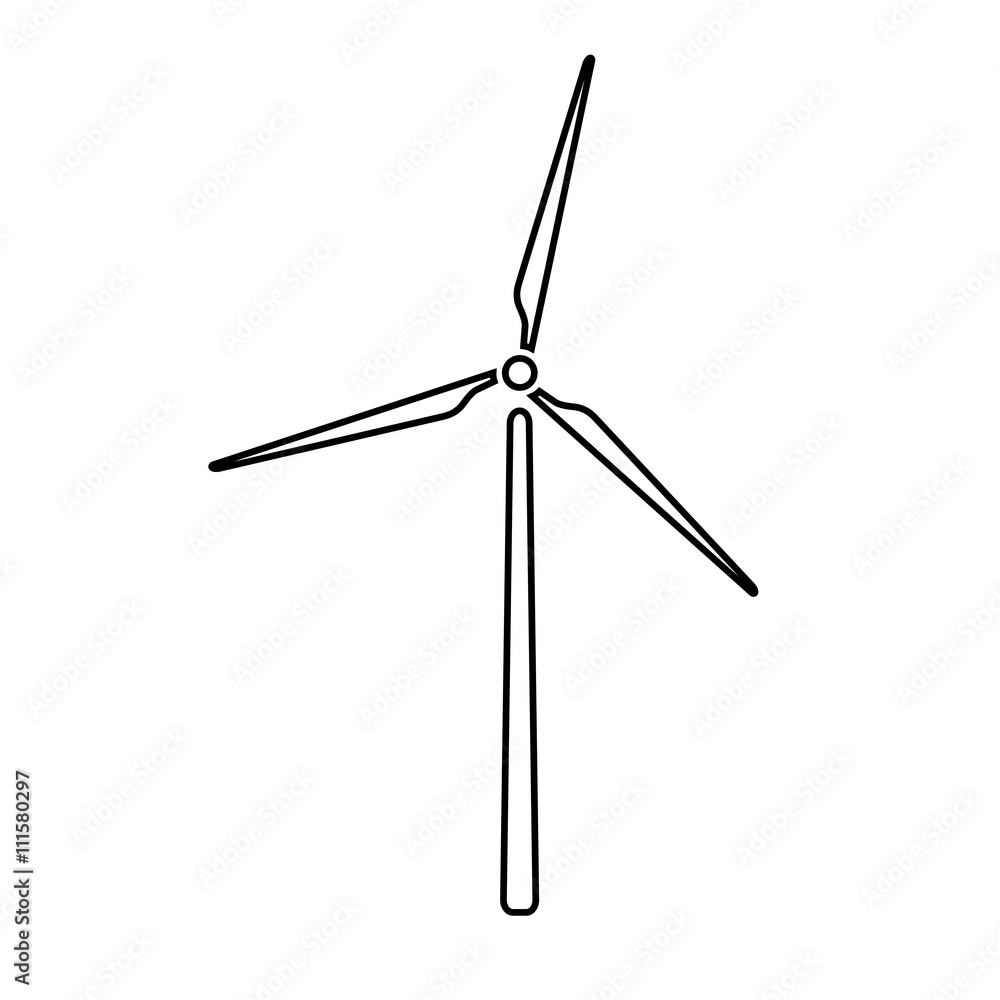 Windmill icon. Alternative wind energy supply source. Vector Illustration Windmill icon. Alternative wind energy supply source. Vector Illustration