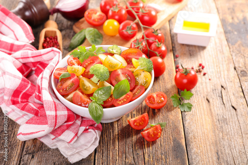 fresh tomato salad with basil