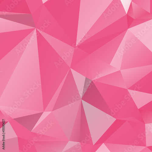 Low poly triangulated background. Pink shades. Vector illustration.
