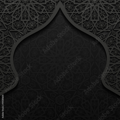 Canvastavla Abstract background with traditional ornament
