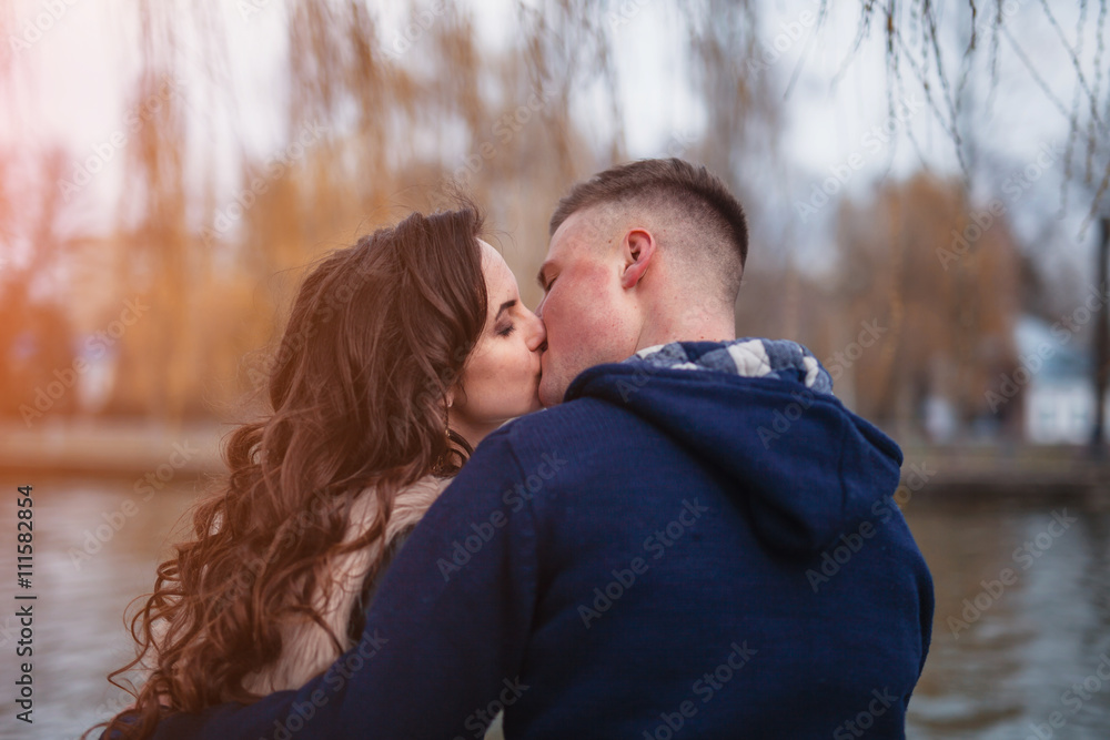 Fototapeta premium couple in love on spring