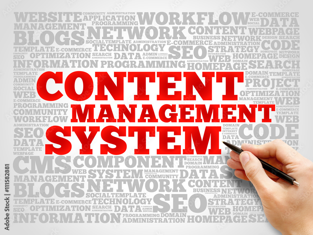 CMS Content Management System word cloud, business concept CMS Content Management System word cloud, business concept