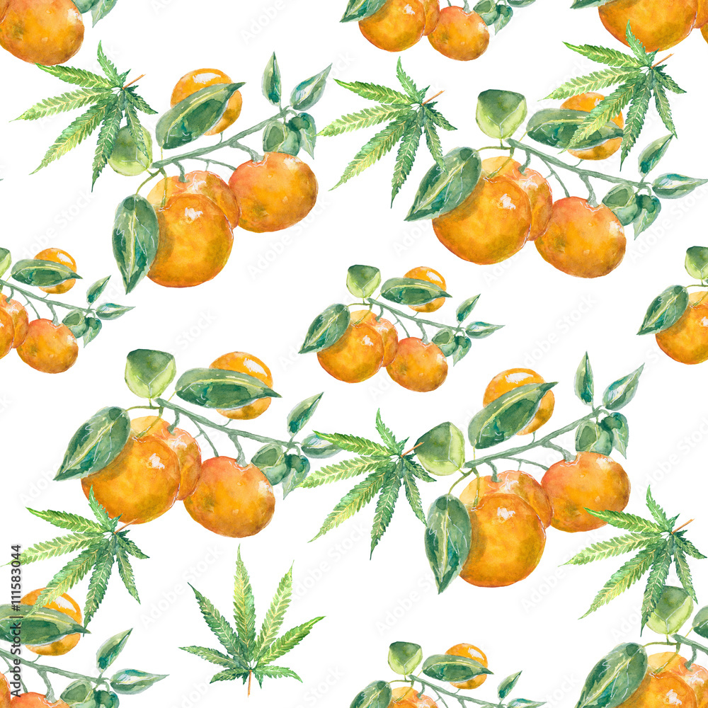 tangerines pattern. figure tangerine watercolor tangerines pattern. figure tangerine watercolor