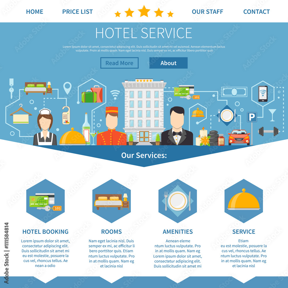 Hotel Service Page Design Hotel Service Page Design