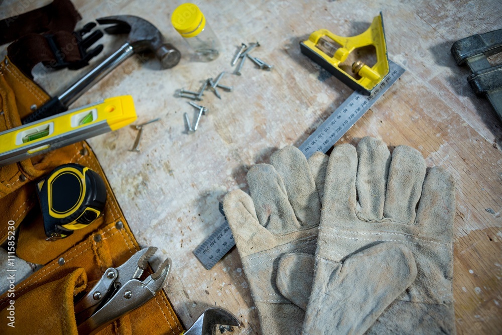 Zoom of carpenters tools Stock Photo | Adobe Stock