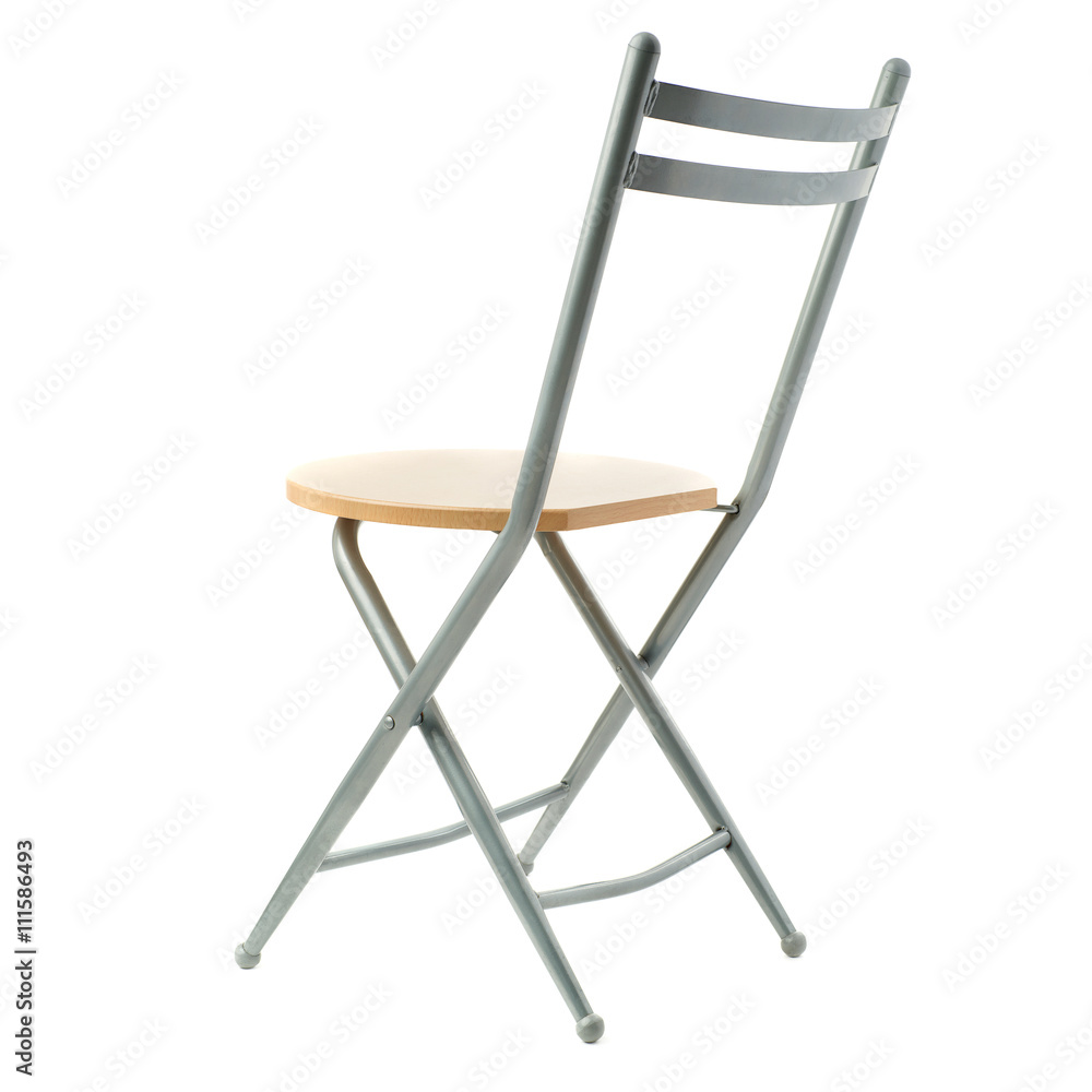 Folding chair over isolated white background Folding chair over isolated white background