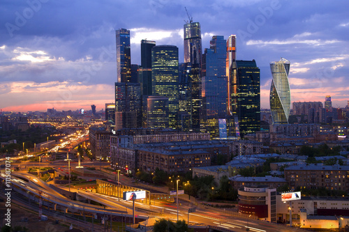 View of Moscow with high-rise buildings © maxim4e4ek