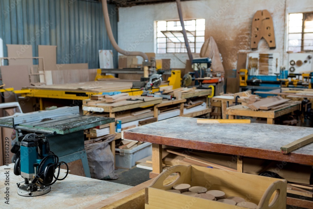 Fototapeta premium Image of carpenters workshop