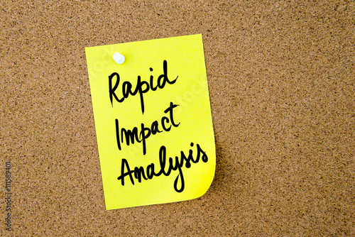 Rapid Impact Analysis written on yellow paper note