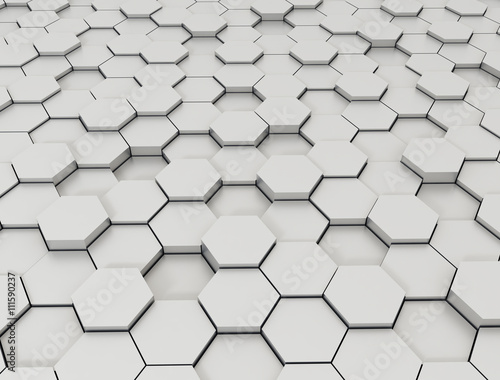 Hexagon pattern 3d background