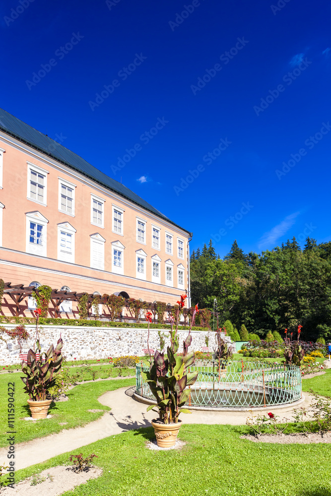 palace in Kamenice nad Lipou with garden, Czech Republic