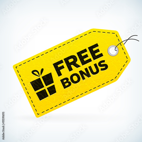 Yellow leather detailed business labels free bonus