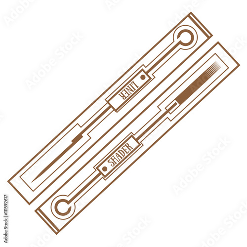 Tattoo Needles. Tattoo Accessory. Outline drawing.