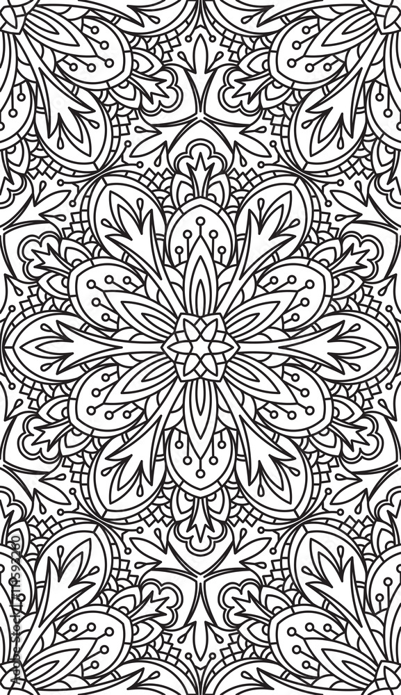 Seamless Abstract Tribal Black-White Pattern. Hand Drawn Ethnic Texture. Vector Illustration. Seamless Abstract Tribal Black-White Pattern. Hand Drawn Ethnic Texture. Vector Illustration.