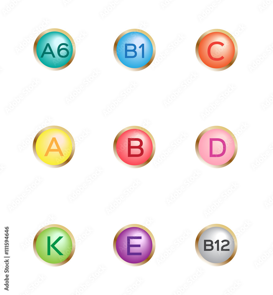 vitamin logo and icon , vitamin set no. 1 vitamin logo and icon , vitamin set no. 1