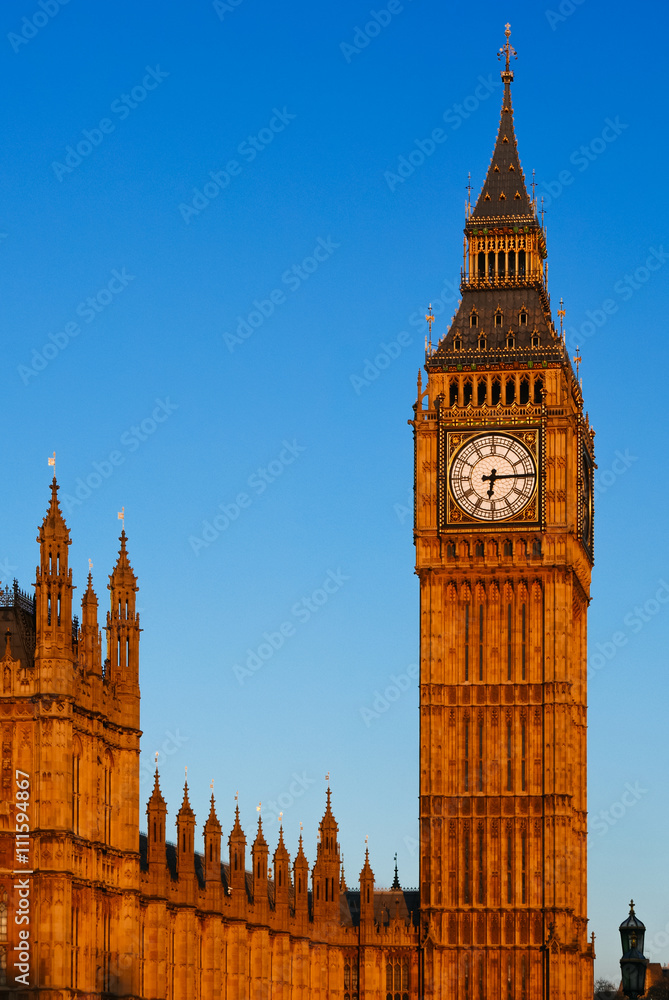 Obraz premium Big Ben in morning sunshine