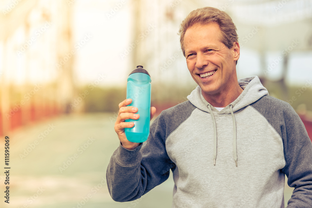 Handsome man during morning run Handsome man during morning run