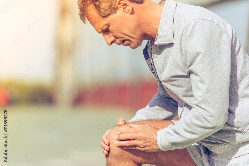 Fototapeta premium Handsome man during morning run