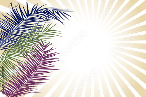 Palm Leaf or Coconut leaf Vector Background Illustration