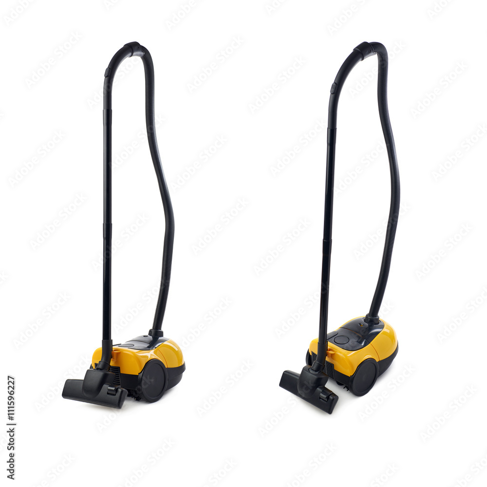 Set of Vacuum cleaner over isolated white background Set of Vacuum cleaner over isolated white background