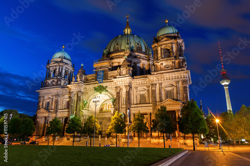 Berlin Cathedral at night