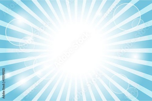 Sunburst with sun flare background; Vector illustration.
