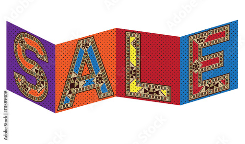 Colorful Block Letters SALE Icon