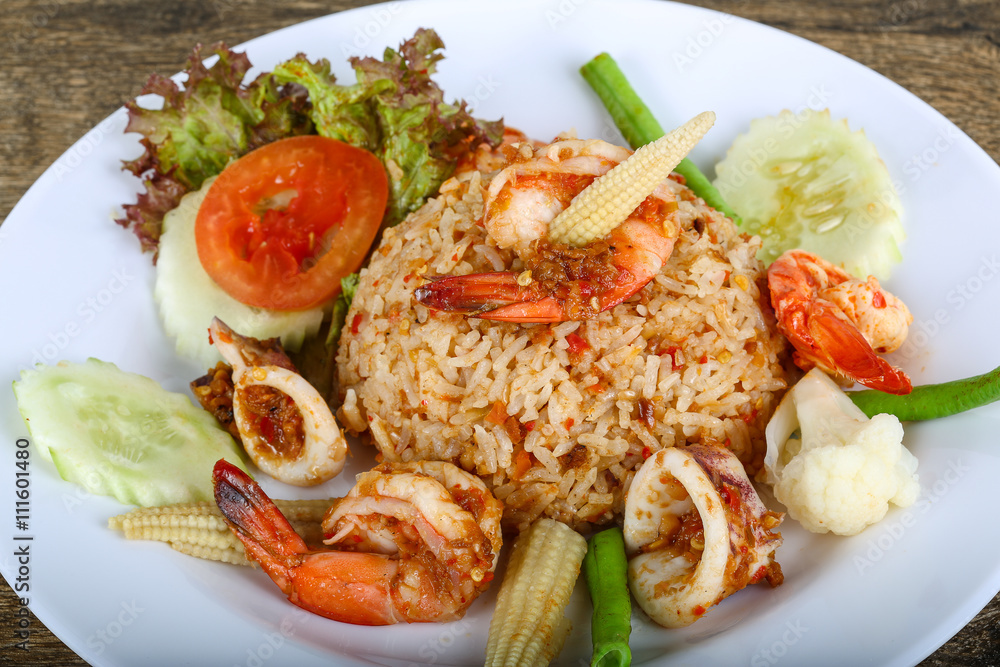 Fried rice with seafood Fried rice with seafood