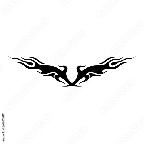 Tattoo. Stencil. Pattern. Design. Ornament. Abstract black and white pattern for tattoo or another design.