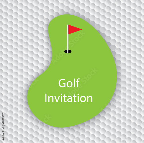 Golf invitation flyer card